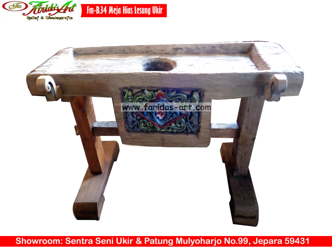 Meja Hias/Makan - Lesung Ukir 24